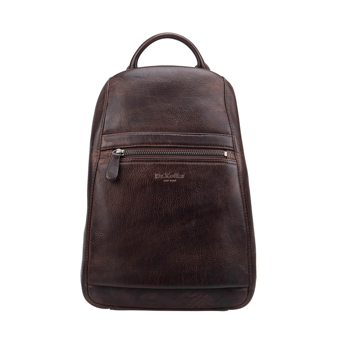 Рюкзак Dr.Koffer из натуральной кожи темно-коричневый