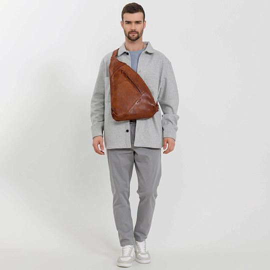 Рюкзак Dr.Koffer из натуральной кожи светло-коричневый