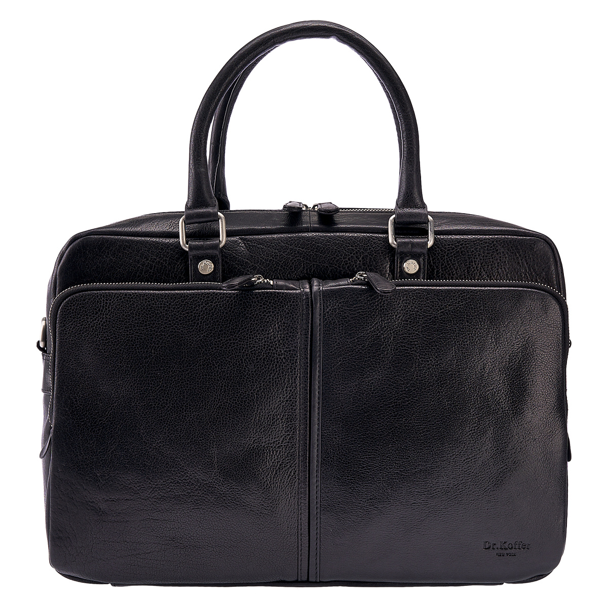 Деловая сумка Dr.Koffer из натуральной кожи черная