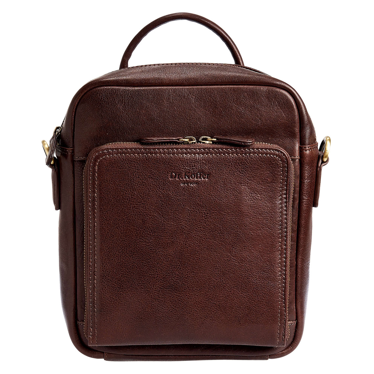 Сумка через плечо Dr.Koffer из натуральной кожи коричневая