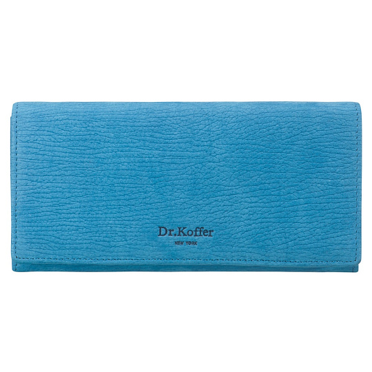 Портмоне Dr.Koffer из натуральной кожи голубое