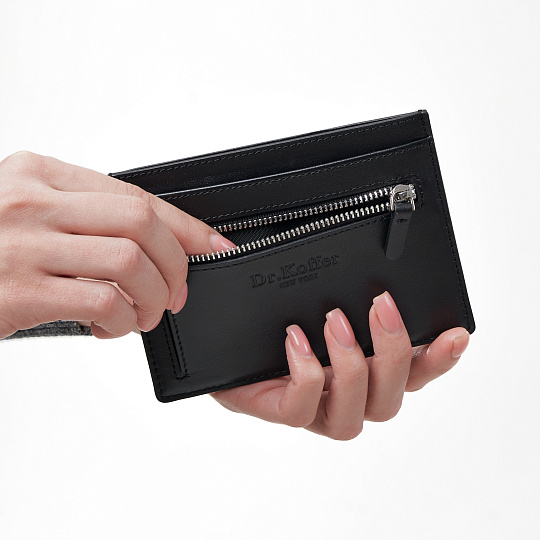 Кошелек Dr.Koffer из натуральной кожи черный