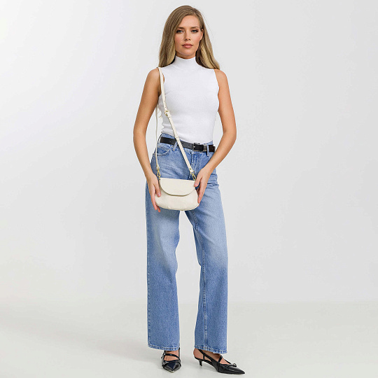 Женская сумка Dr. Koffer из натуральной кожи белая