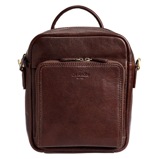 Сумка через плечо Dr.Koffer из натуральной кожи коричневая
