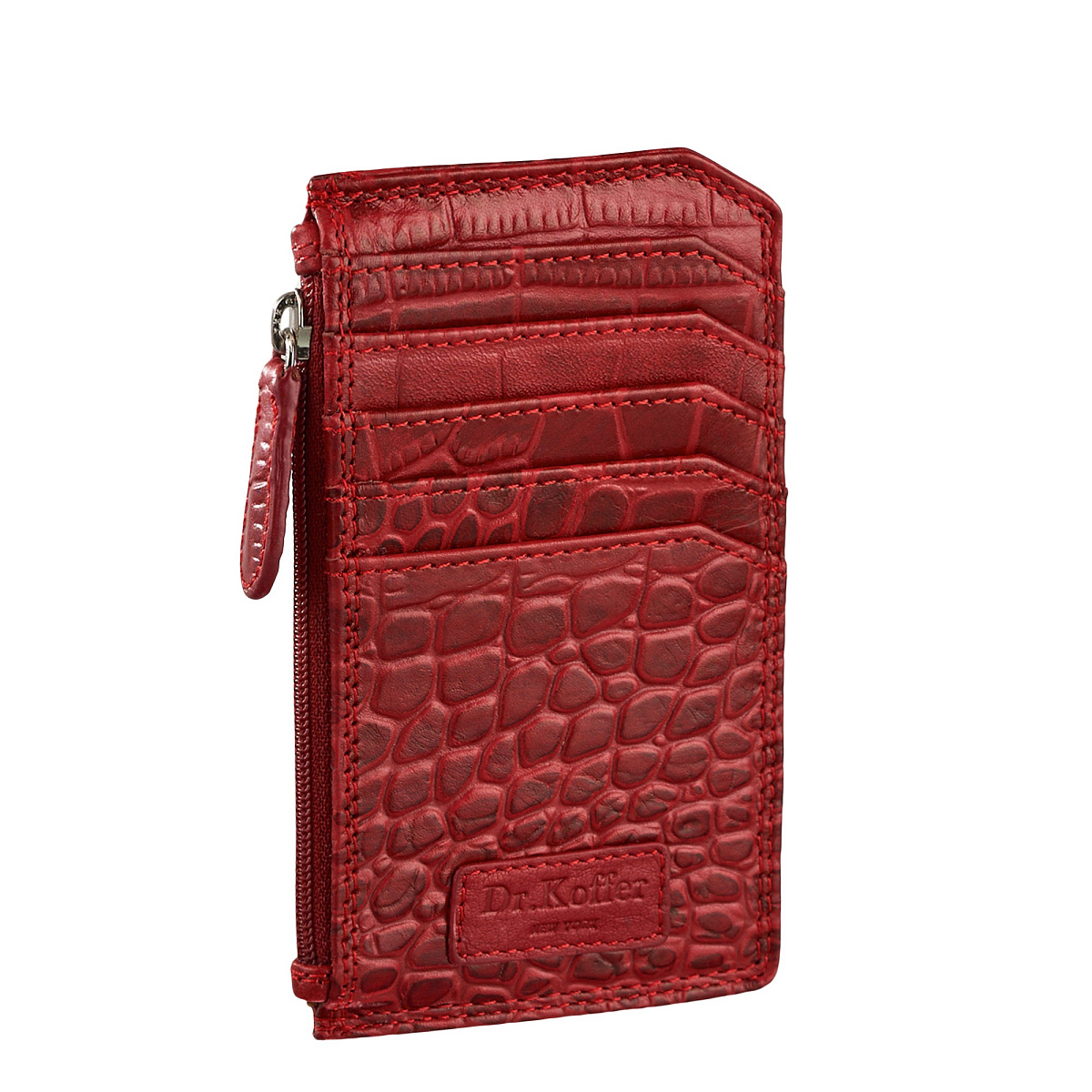 Кредитница Dr.Koffer из натуральной кожи красная