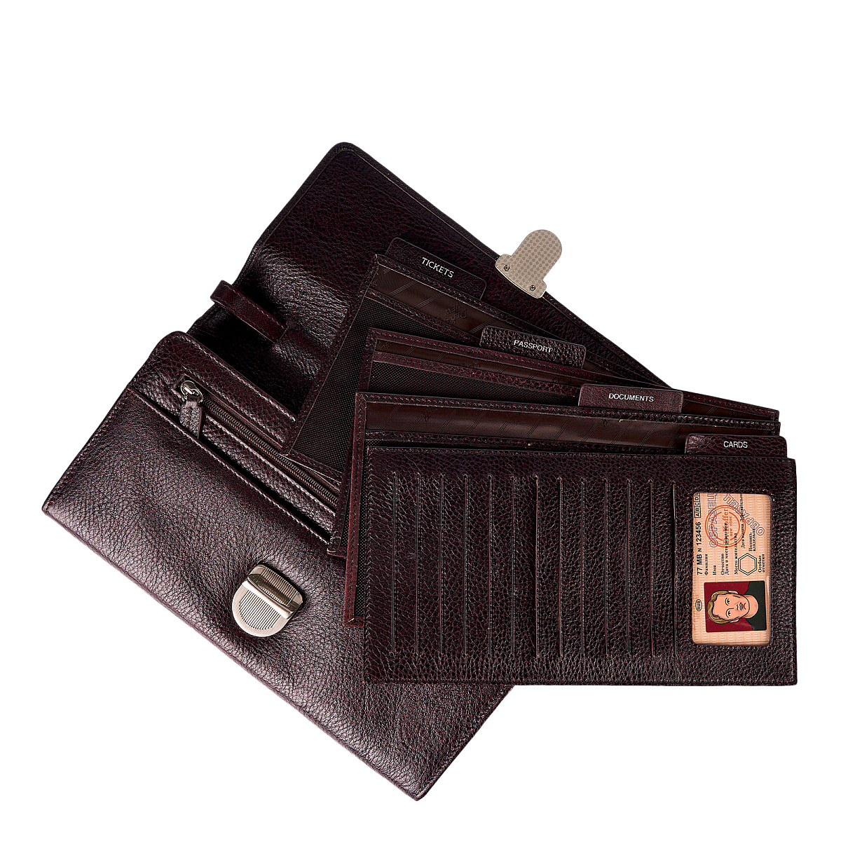 Сумка барсетка из натуральной кожи Dr. Koffer коричневая