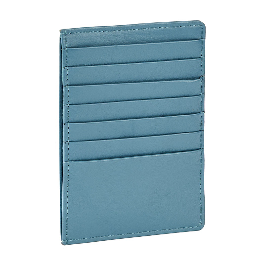 Кредитница Dr.Koffer из натуральной кожи голубая
