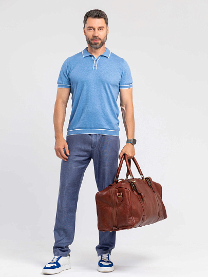 Сумка дорожная Dr.Koffer из натуральной кожи коричневая