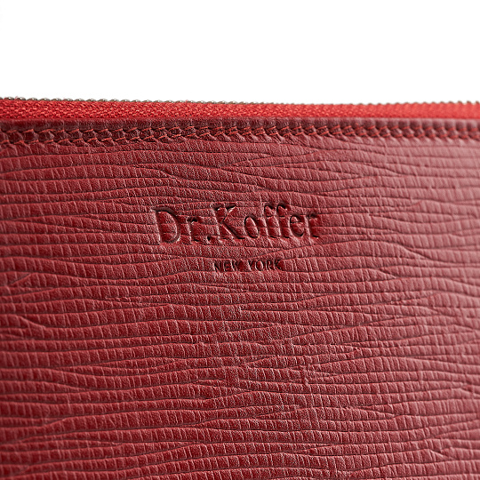 Портмоне Dr.Koffer из натуральной кожи красное