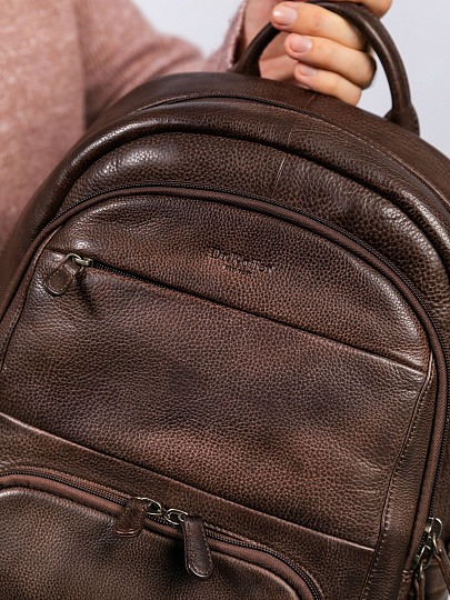 Рюкзак Dr. Koffer из натуральной кожи коричневый