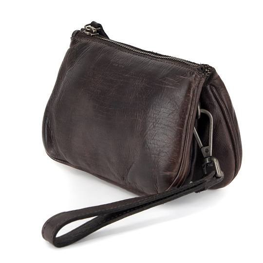 Сумка через плечо Dr.Koffer из натуральной кожи серая