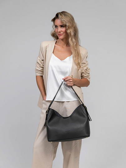 Женская сумка Dr.Koffer из натуральной кожи серая