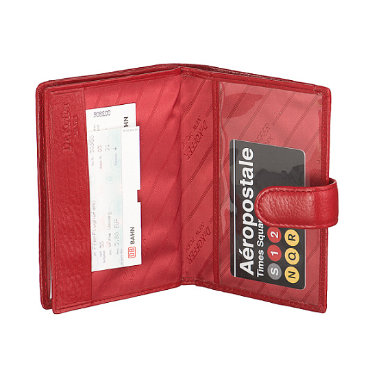 Обложка-портмоне для паспорта и автодокументов красного цвета Dr.Koffer X510137-01-12