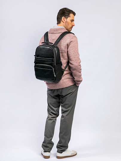 Рюкзак Dr. Koffer из натуральной кожи черный