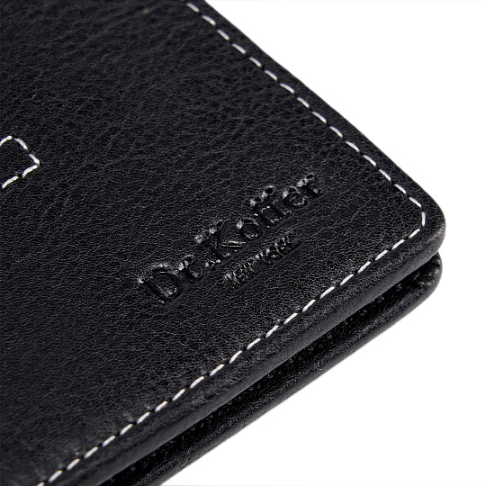 Портмоне Dr.Koffer из натуральной кожи черное