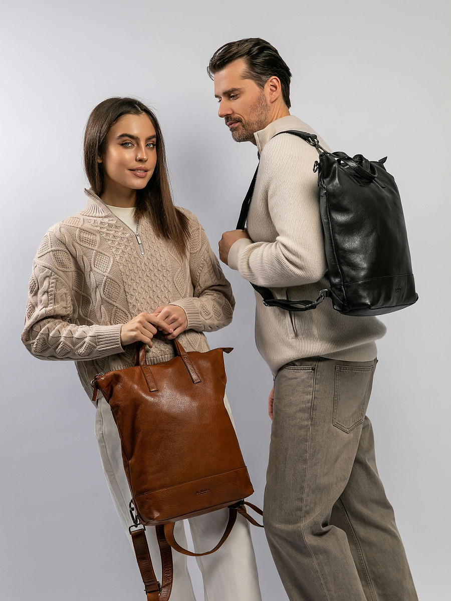 Рюкзак Dr.Koffer из натуральной кожи коричневый