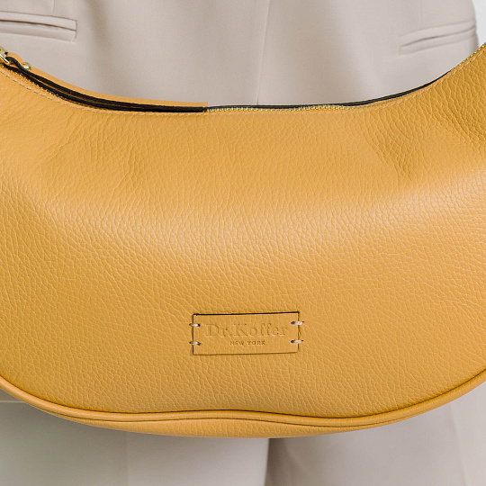 Женская сумка Dr. Koffer из натуральной кожи оранжевая