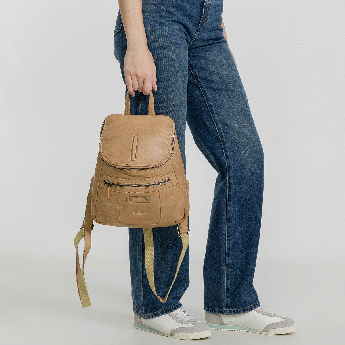 Рюкзак Dr.Koffer из натуральной кожи белый