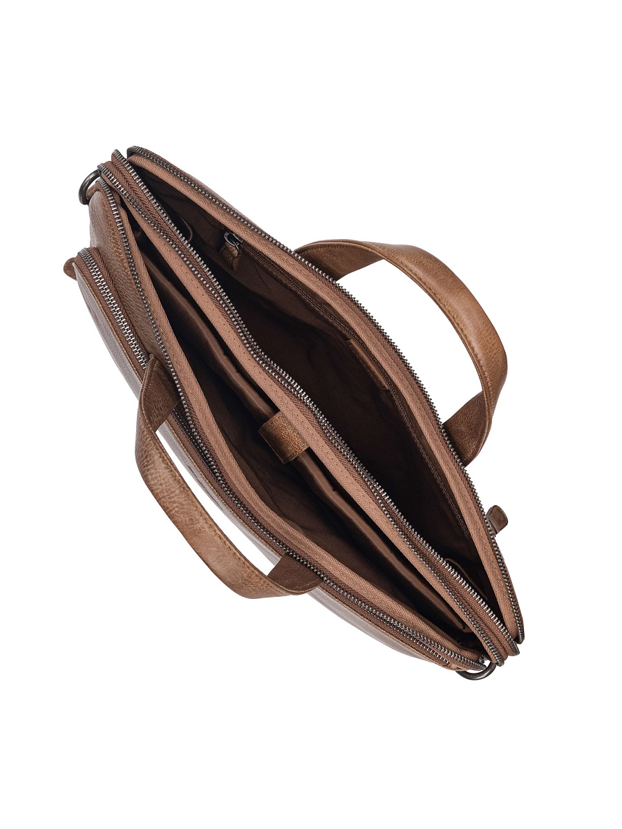 Сумка для документов Dr. Koffer из натуральной кожи коричневая