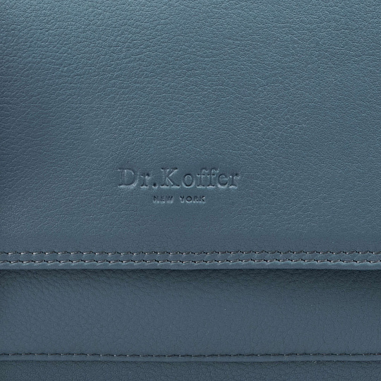 Женская сумка Dr.Koffer из натуральной кожи голубая