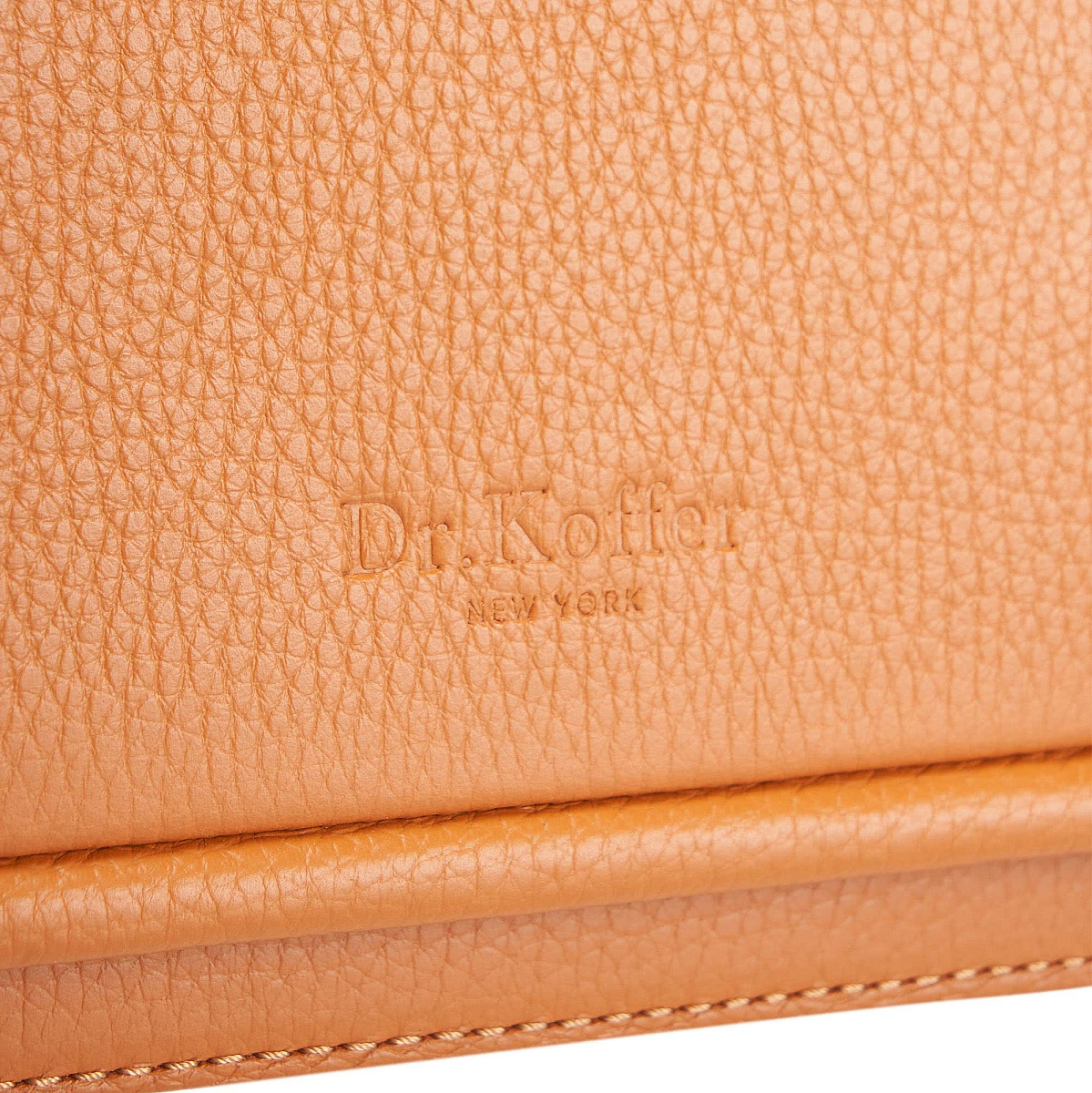 Женская сумка Dr. Koffer из натуральной кожи оранжевая