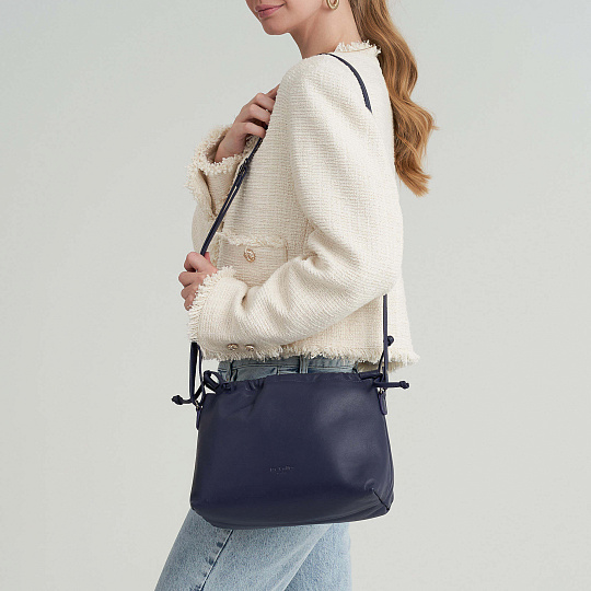 Женская сумка Dr.Koffer из натуральной кожи синяя