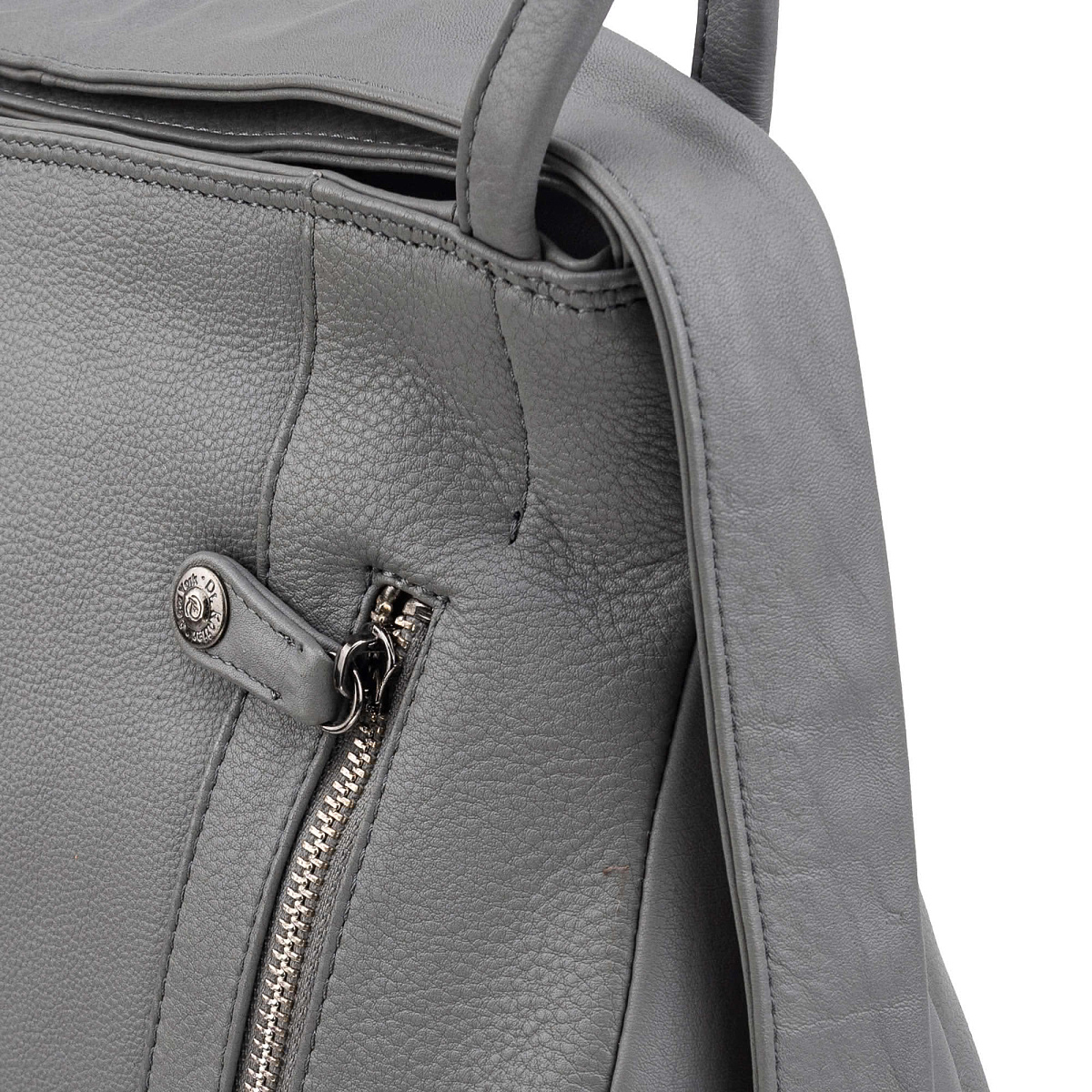 Женская сумка Dr.Koffer из натуральной кожи серая