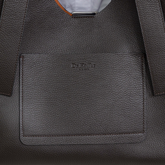 Женская сумка Dr. Koffer из натуральной кожи коричневая