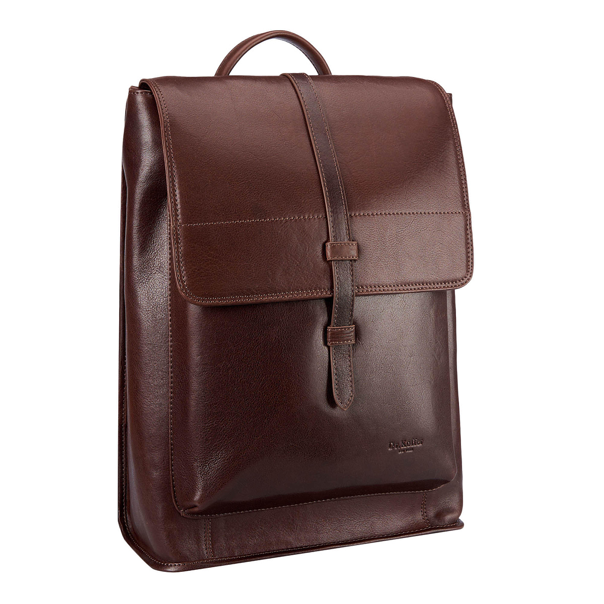 Рюкзак Dr.Koffer из натуральной кожи темно-коричневый