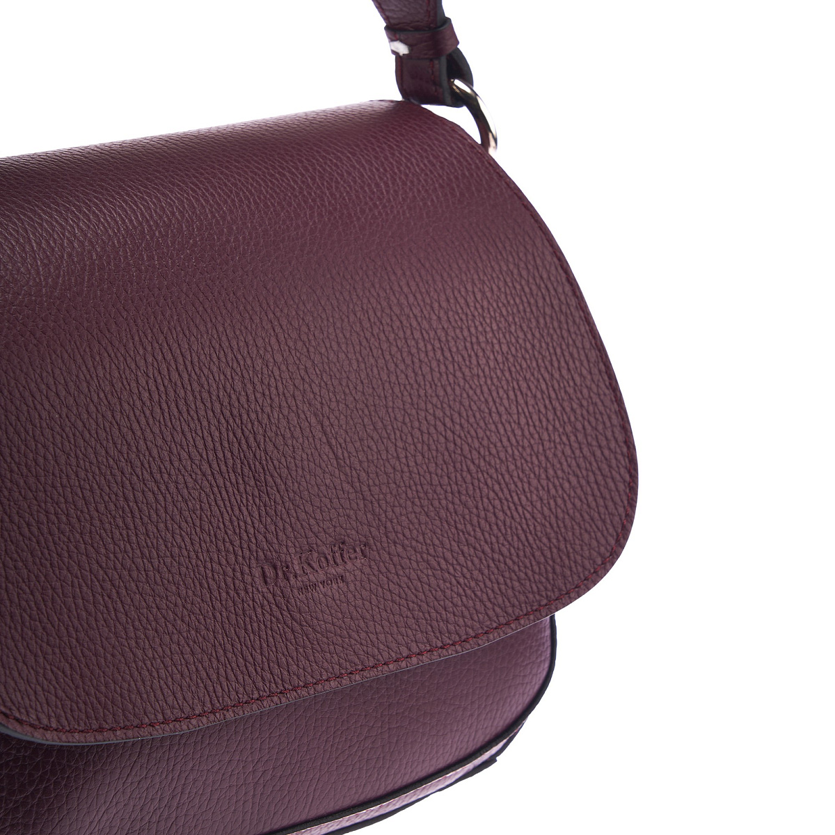 Женская сумка Dr. Koffer из натуральной кожи бордовая