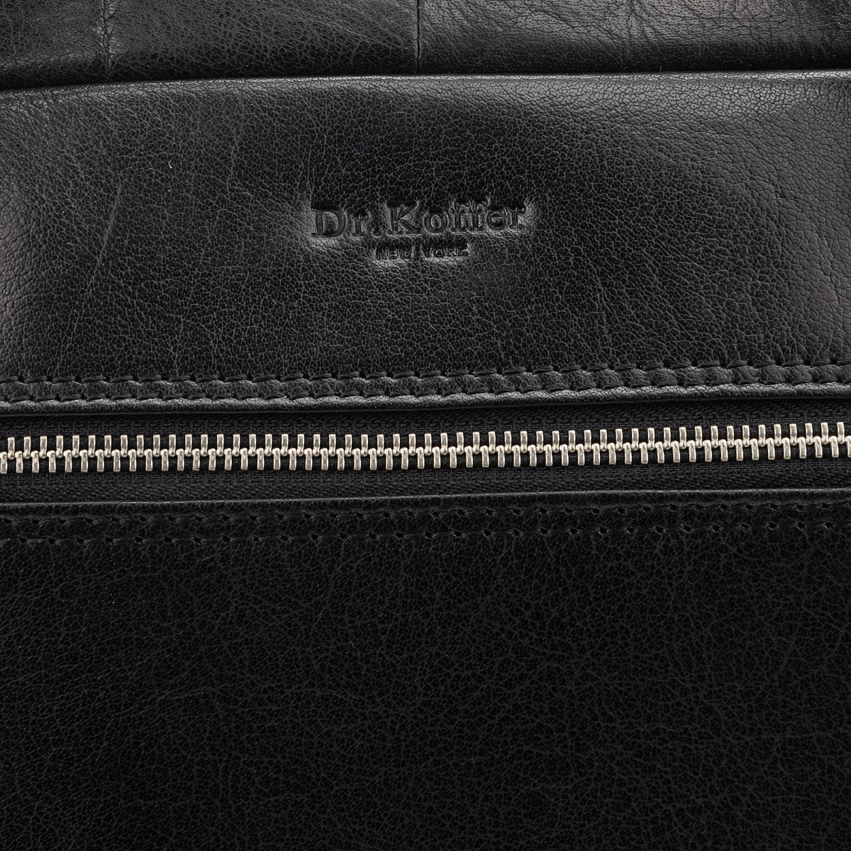 Деловая сумка Dr. Koffer из натуральной кожи черная