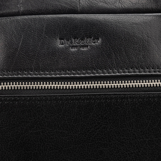 Деловая сумка Dr. Koffer из натуральной кожи черная