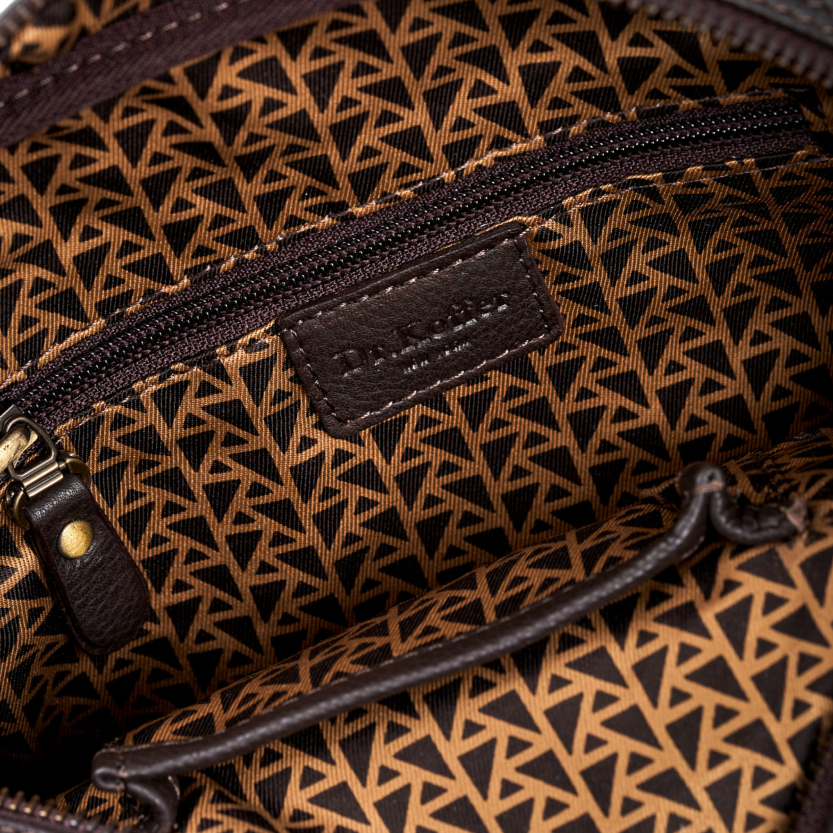 Сумка через плечо Dr.Koffer из натуральной кожи коричневая