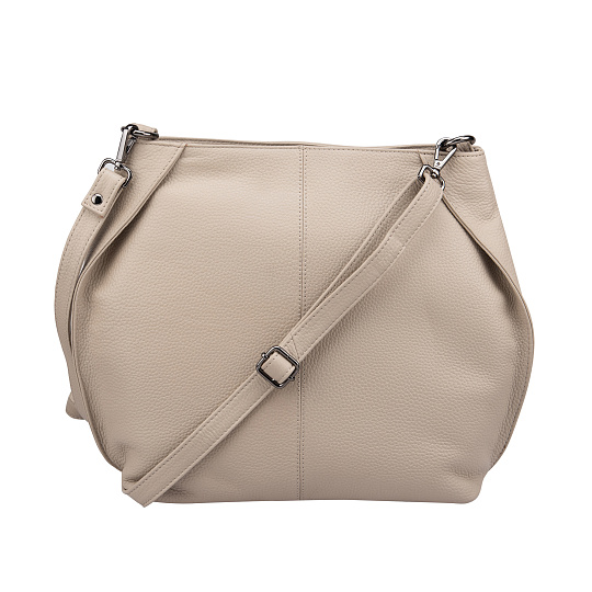 Женская сумка Dr.Koffer из натуральной кожи бежевая