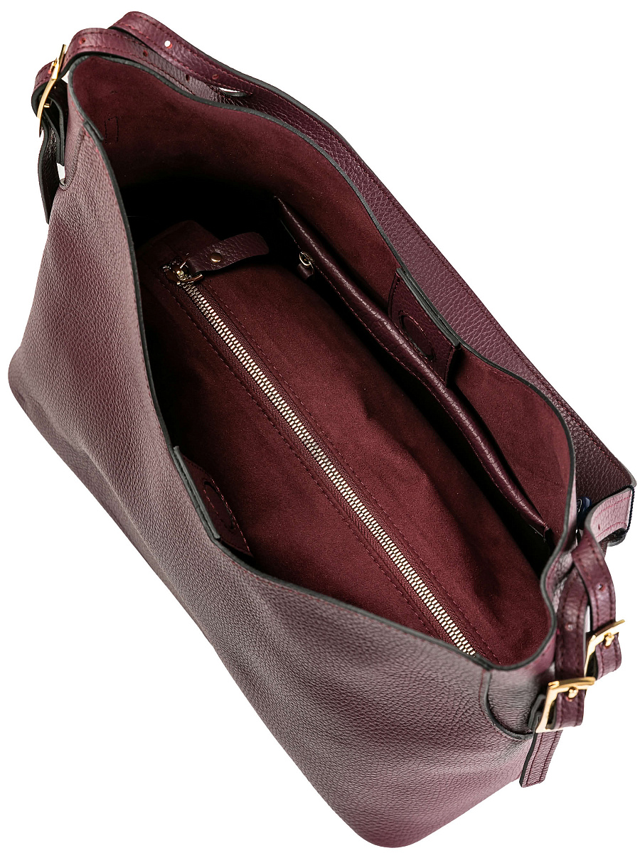 Женская сумка Dr.Koffer из натуральной кожи бордовая