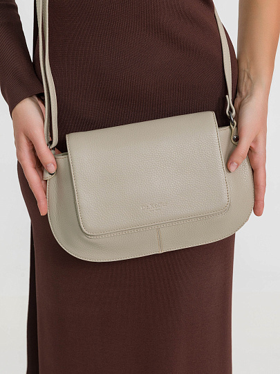 Женская сумка Dr.Koffer из натуральной кожи бежевая