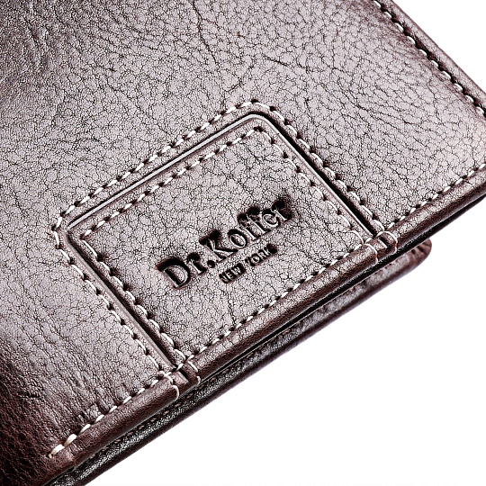 Портмоне Dr.Koffer из натуральной кожи коричневое