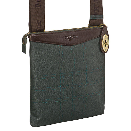 Сумка через плечо Dr.Koffer из натуральной кожи зеленая