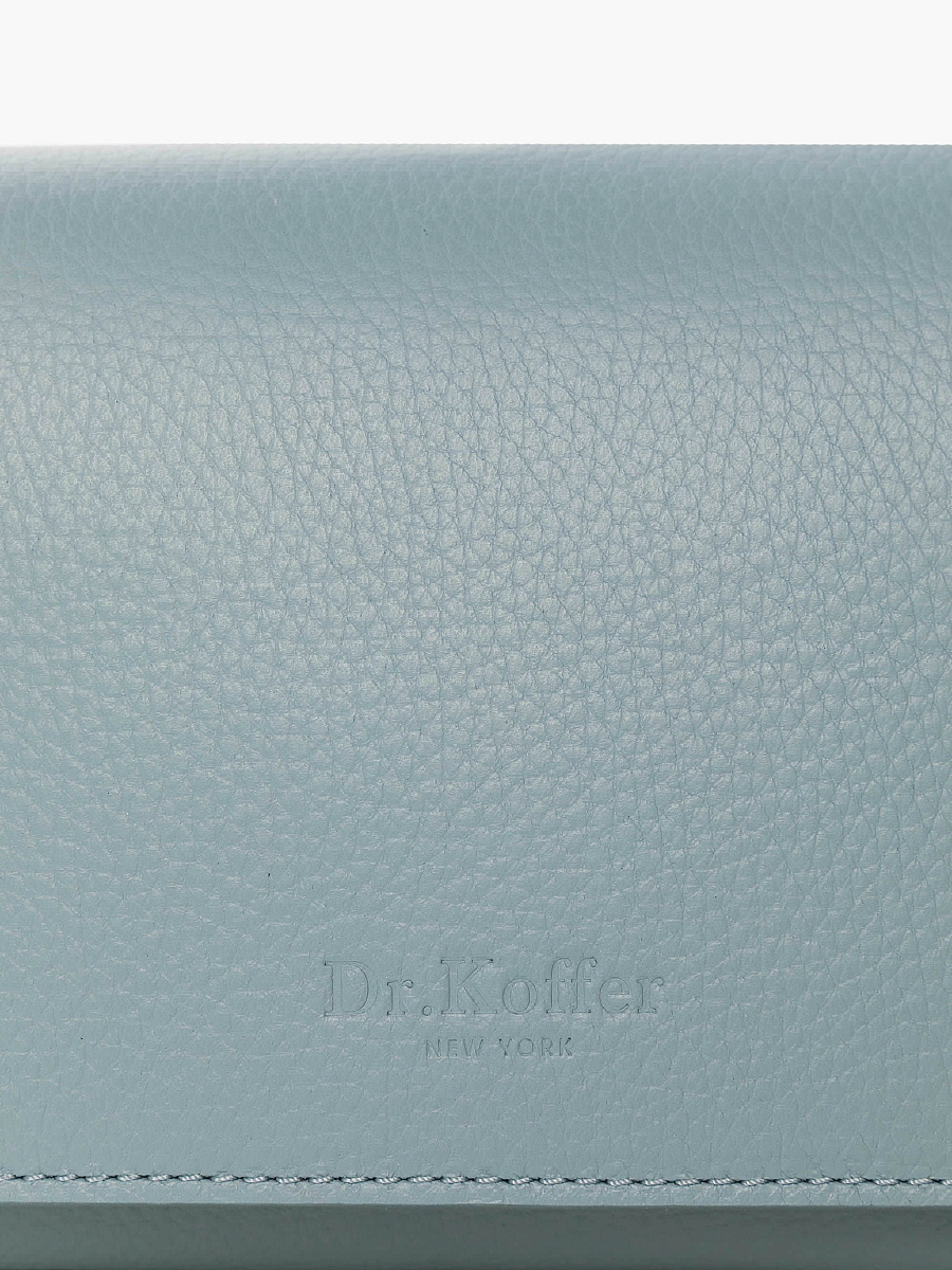 Женская сумка Dr. Koffer из натуральной кожи голубая