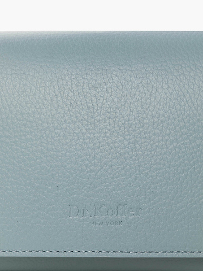 Женская сумка Dr. Koffer из натуральной кожи голубая