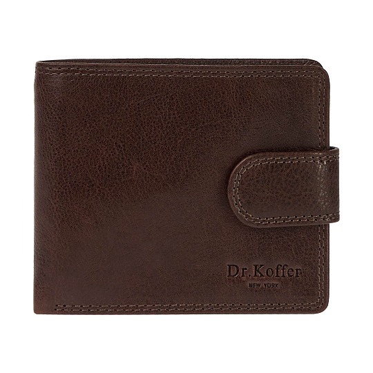 Портмоне Dr.Koffer из натуральной кожи коричневое