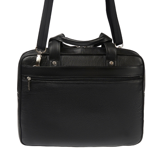 Деловая сумка Dr.Koffer из натуральной кожи черная