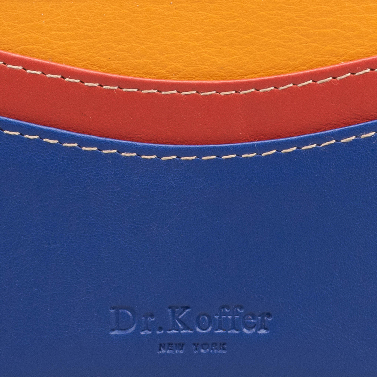 Кредитница Dr.Koffer из натуральной кожи синяя