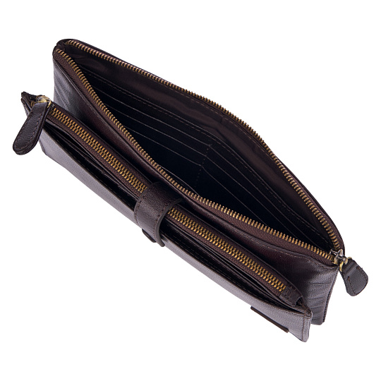 Портмоне Dr.Koffer из натуральной кожи коричневое