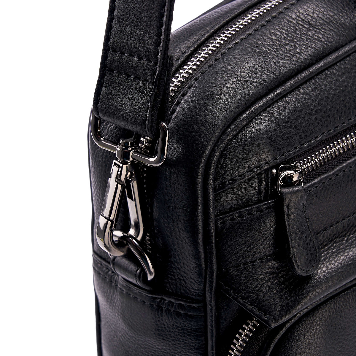 Деловая сумка Dr.Koffer из натуральной кожи черная