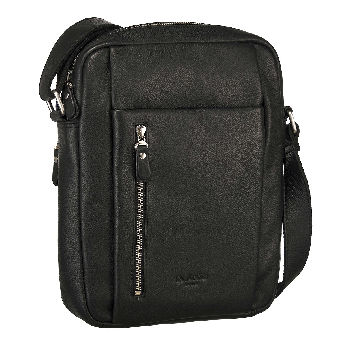Сумка через плечо Dr.Koffer из натуральной кожи черная