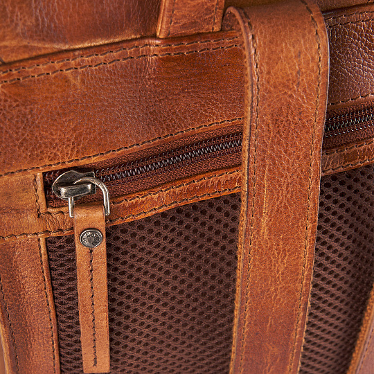 Рюкзак Dr.Koffer из натуральной кожи светло-коричневый