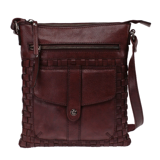 Сумка через плечо Dr.Koffer из натуральной кожи красная