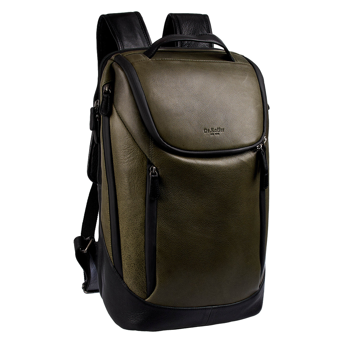 Рюкзак Dr.Koffer из натуральной кожи зеленый