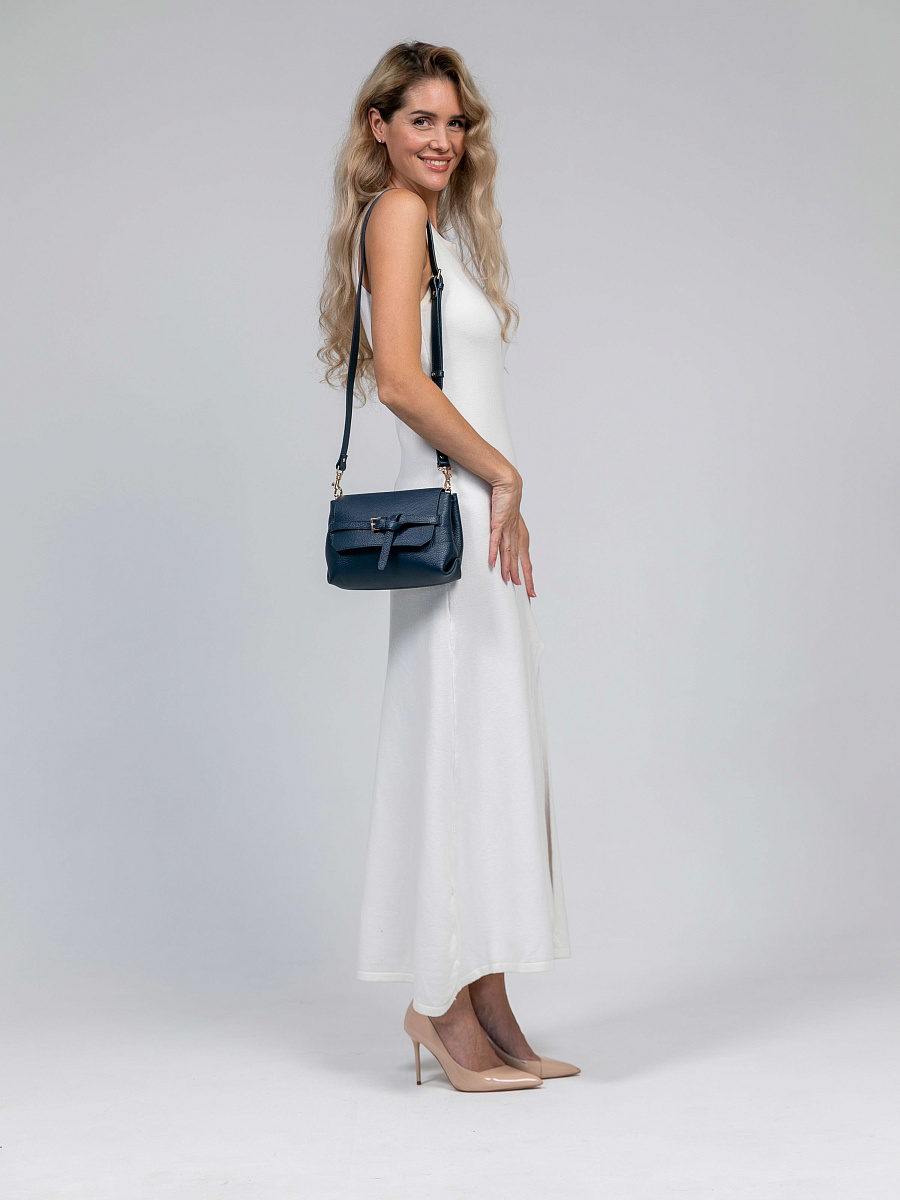 Женская сумка Dr.Koffer из натуральной кожи темно-фиолетовая